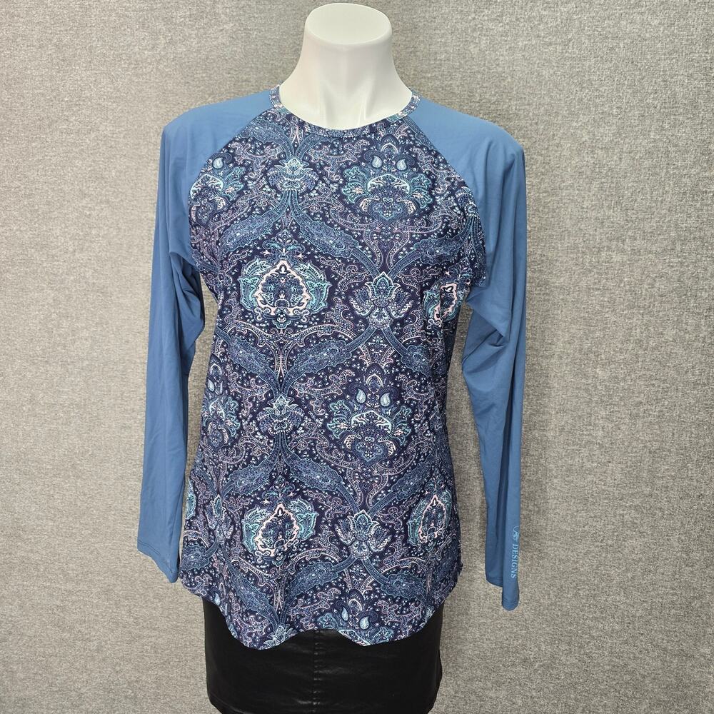 CARVE DESIGNS LONG SLEEVE SWIM TOP, SIZE XL